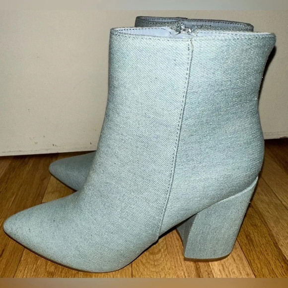 Womens Ankle Block Mid High Denim Boots - Sz 7.5 - NWOB - Picture 5 of 9